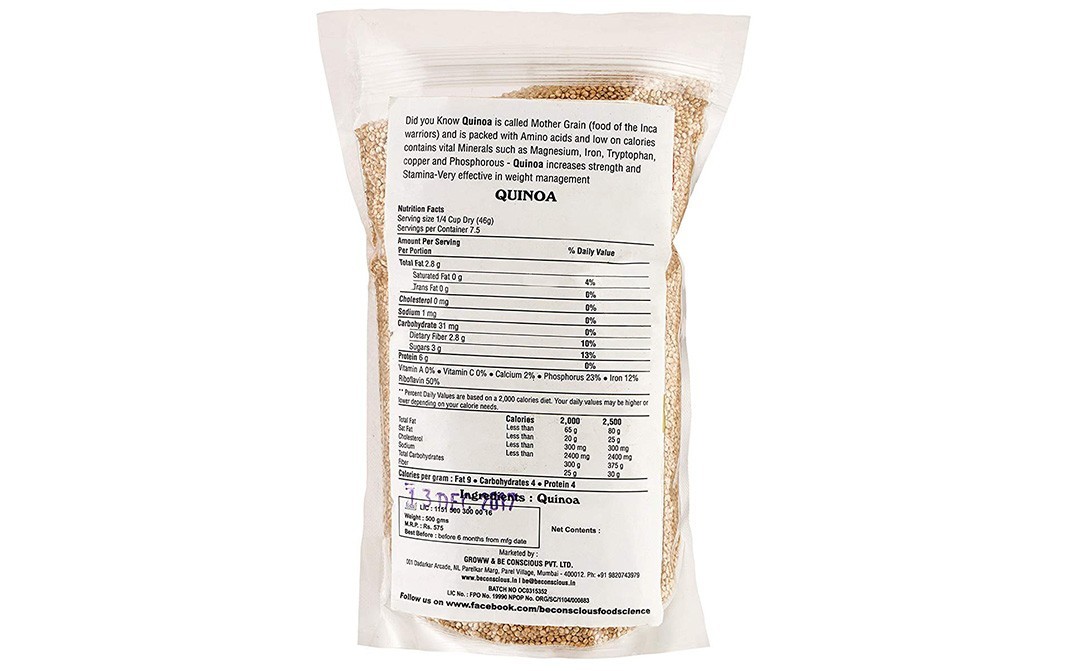 Be Conscious Quinoa    Pack  500 grams